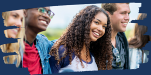 group of teens outside