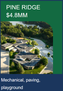 Pine ridge 4.8 MM for mechanical, paving, playground and drone shot of school